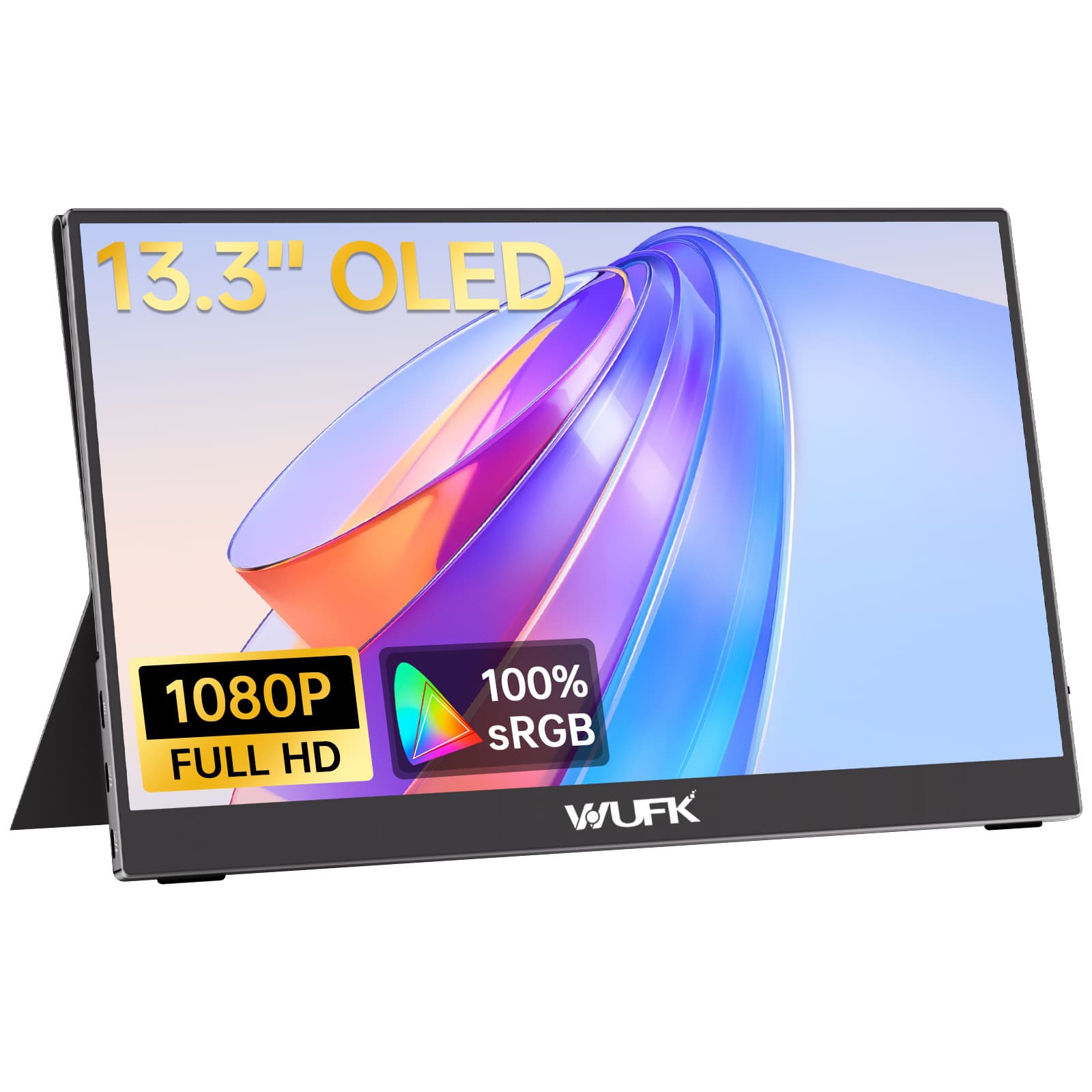 13.3inch Oled Portable Monitor with Direct Connection to Switch, Computer Secondary Screen, 60Hz Mobile Phone Extended Screen