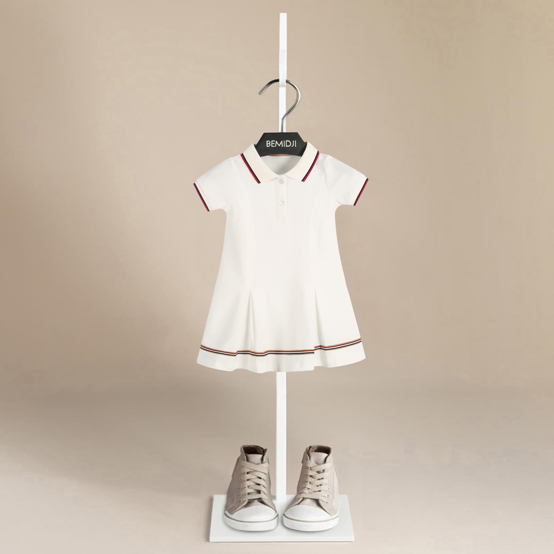 Summer Baby Girl Princess Dress Casual Simple Children's Dress Cotton Stretch Girl Dress College Style