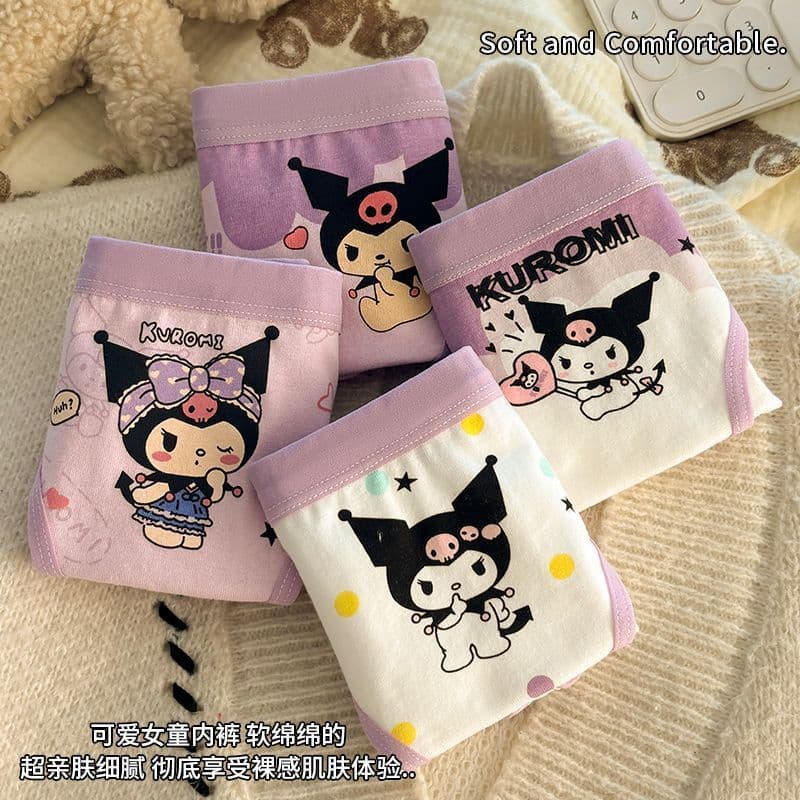 Girls Kuromi 7 children's medium and large children's cotton underwear girl's boxer little girl's triangle shorts baby
