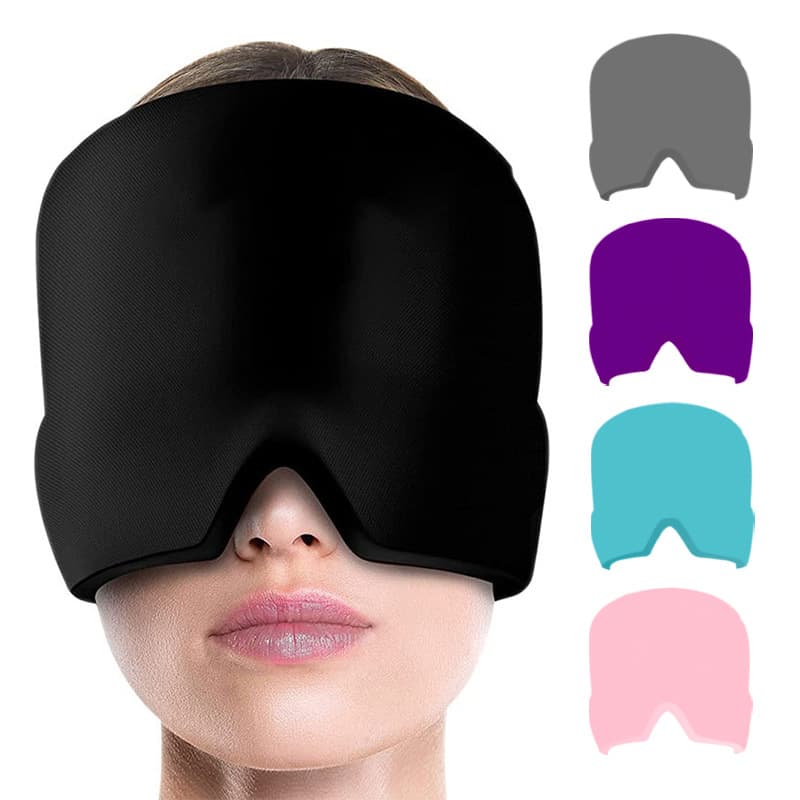 Temu Ice Headache Relief Cap Gel Cold Compress Head Cover Cooling Headband For Migraine Pain Relief Home Use Eye Mask