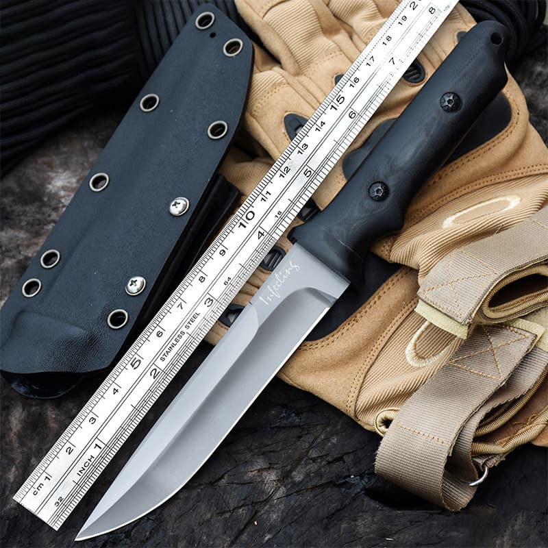 High-End Export Hot Selling G10 Outdoor Straight Knife, Camping High Hardness Sharp Folding Knife, Portable Fruit Knife