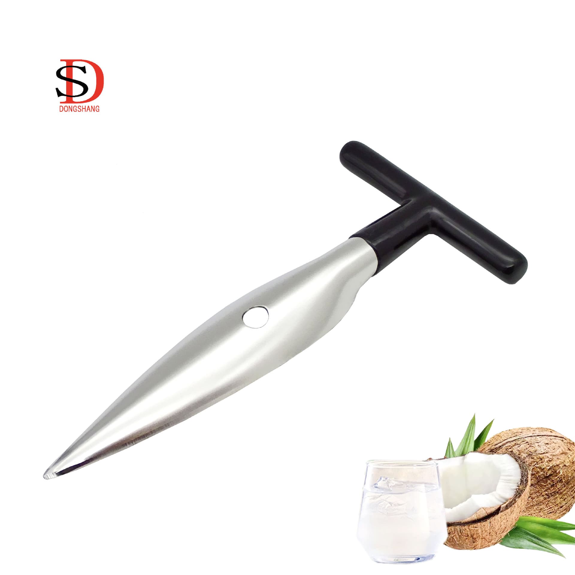 Stainless steel coconut opener, coconut cone, creative coconut opening tool, hole punch, fruit opening tool, wholesale.