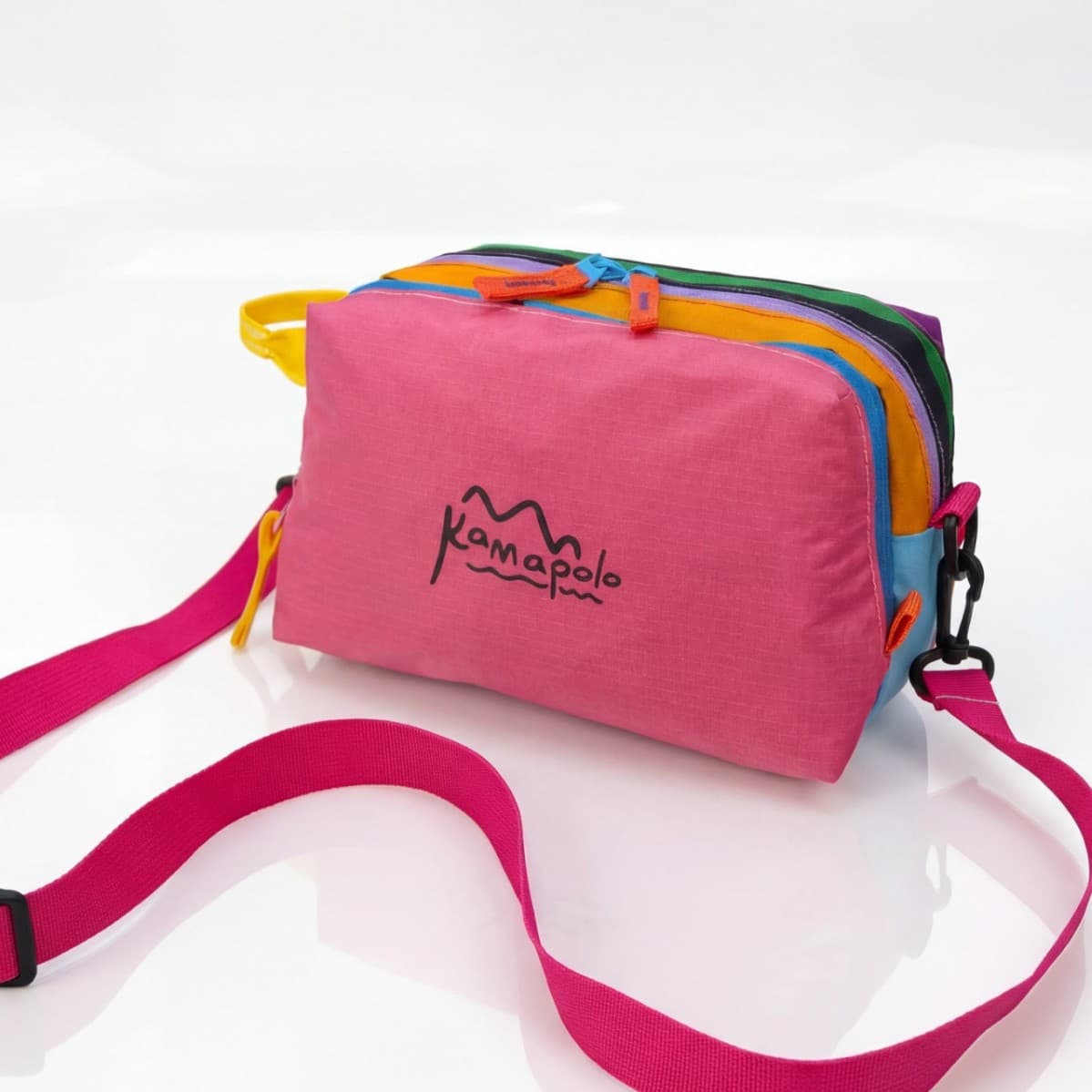 Portable contrast color nylon water-repellent crossbody bag outdoor crossbody small shoulder bag bag for men and women couples sports shoulder bag