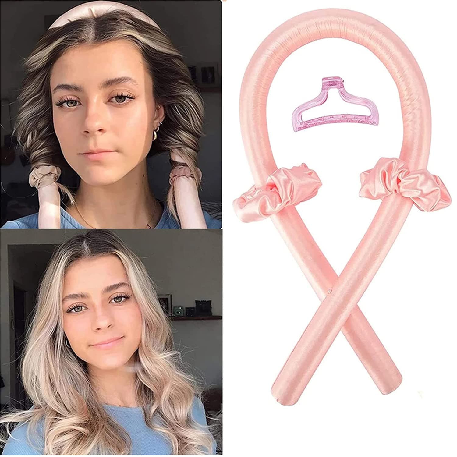 Cross-border heat-free lazy curling iron sleeping curly hair big wave hair iron set sponge no-iron curling iron