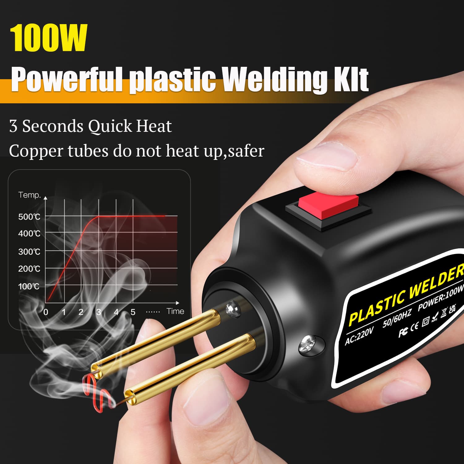 Cross-border Hot Selling Car Bumper Repair Machine Plastic Welder Plastic Repair Tool Plastic Welding Gun Welding Pin Machine