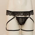 Lace Trim Triangle Panties for Men and Women, Sexy Temptation Strap Four-Corner Pants, Transparent Lingerie for Men and Women