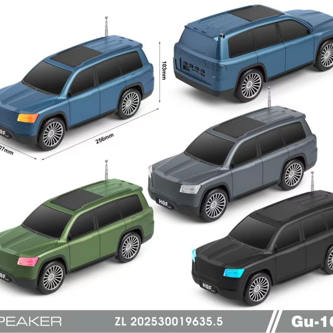 Foreign trade new Gu-168 Bluetooth speaker SUV car model car with solar panel radio card audio