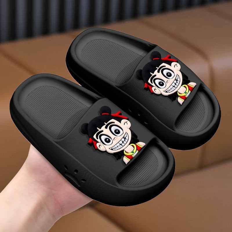 Nezha Children's EVA Slippers, Boys and Girls Summer Cartoon Bath Home Bathroom Anti-Slip Outdoor Baby Cool Slippers