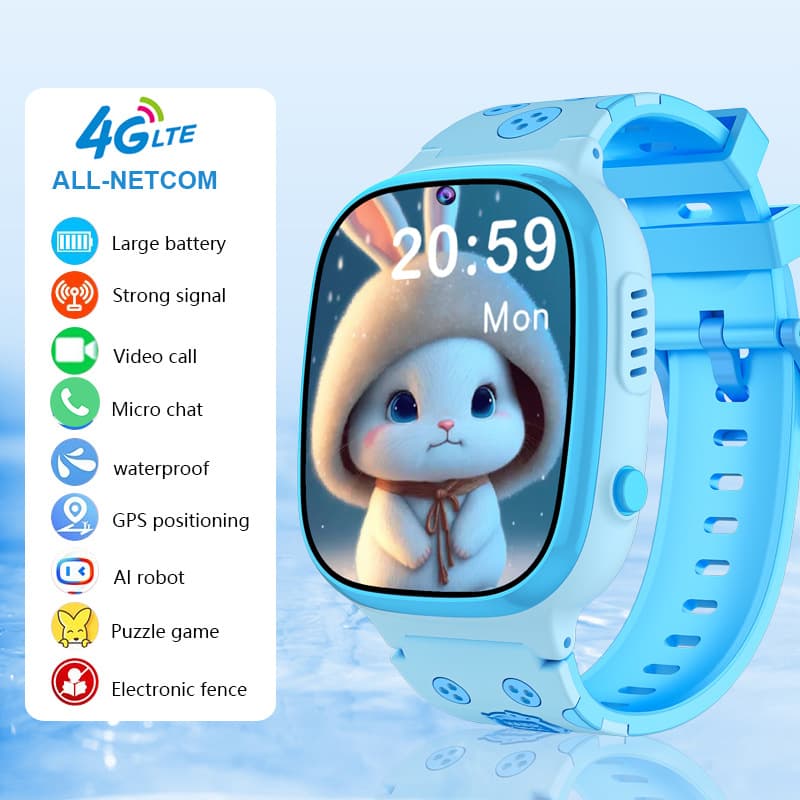 Cross-border new C009 children's 4G card watch video call GPS positioning phone smart bracelet manufacturer