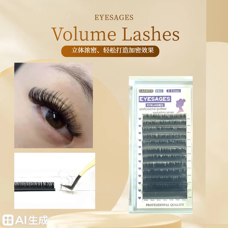 Volume Lashes Handmade Blooming Lashes Single Root Multi-Take Easy Separation Smooth Texture Popular in Europe and America for Export Trade
