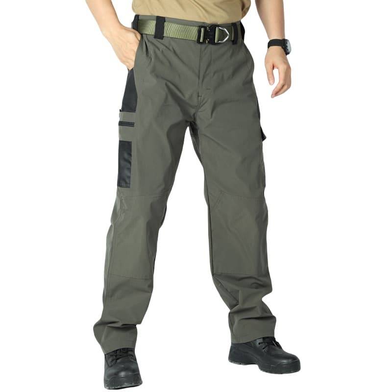 2025 Summer New Cross-Border Multi-Pocket Cargo Pants Outdoor Waterproof Wear-Resistant Outdoor Training Tactical Pants Men's Long Pants