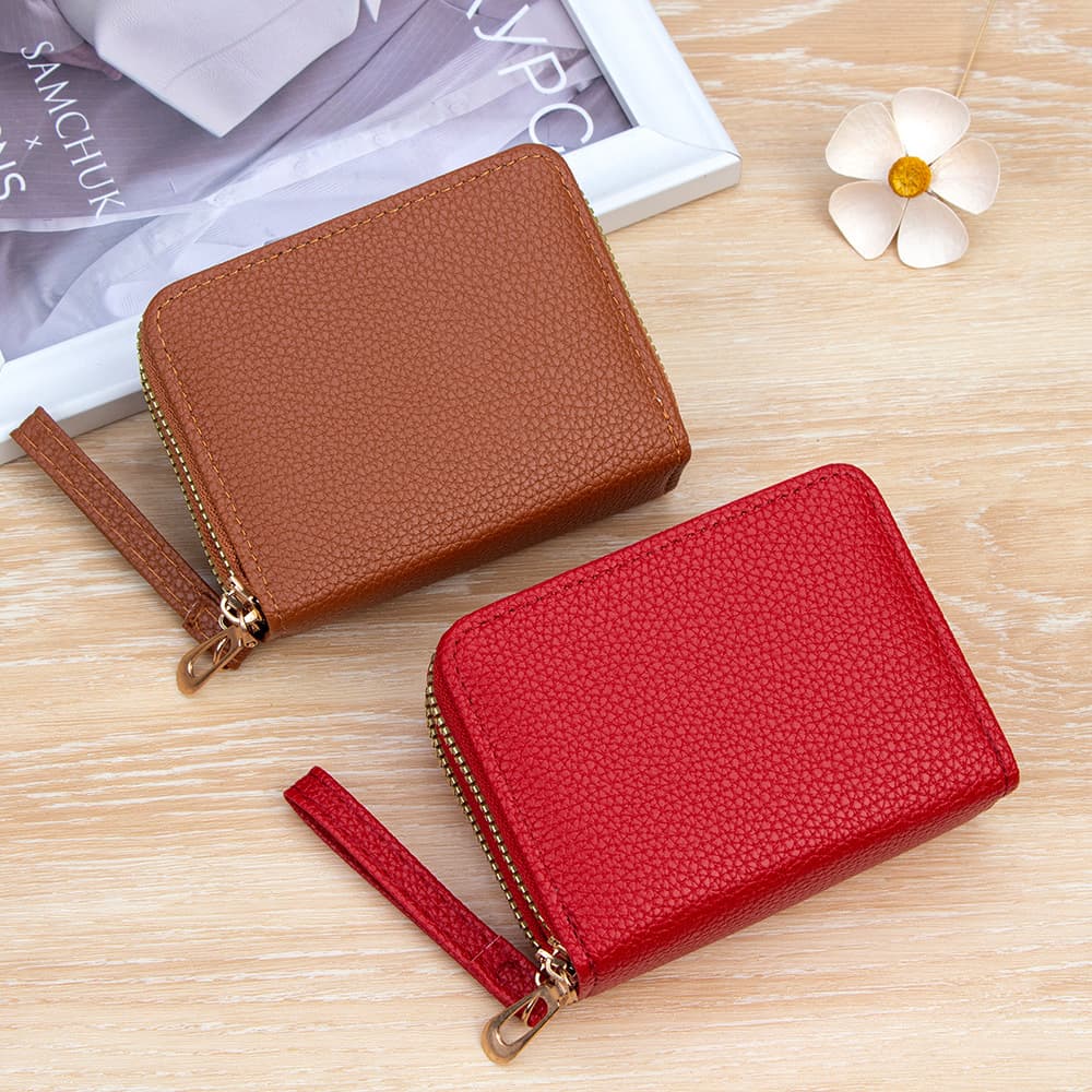 Cross-border short personalized coin purse mini wallet with double zipper fashion versatile card holder coin bag wallet