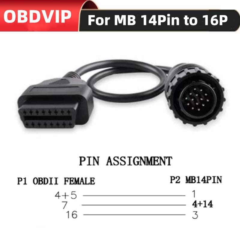 Obd2 Car Cable for BENZ SPRINTER 14PIN