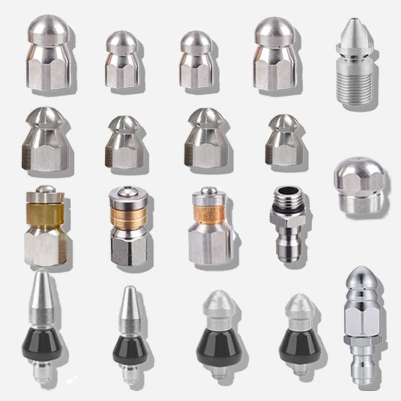 Cross-Border High-Pressure Cleaning Machine Water Mouse Dredge Oil Pipeline Sewer Mouse Head High-Pressure Nozzle Pipeline Cleaning