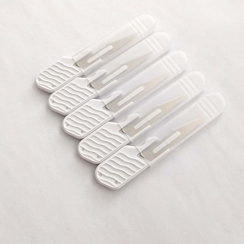 Plastic Scalpel Handle No. 11 Extra Fine Point for Trimming, Cutting, Paper Crafting, Short Plastic Handle Scalpel
