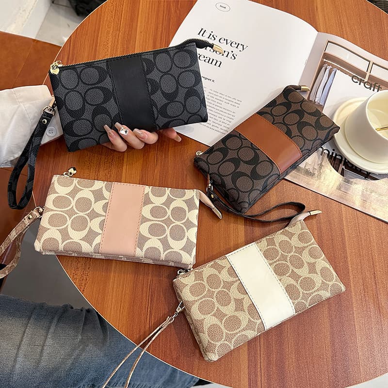 Soft Leather Printed Clutch Bag 2026 New Women's Fashion Lightweight Mini Small Bag Multifunctional Coin Purse Phone Bag