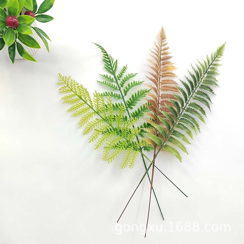 Wedding flower arrangement leaf decoration, ultra-realistic fern, landscape design flat pine, large fern leaf, long fern leaf