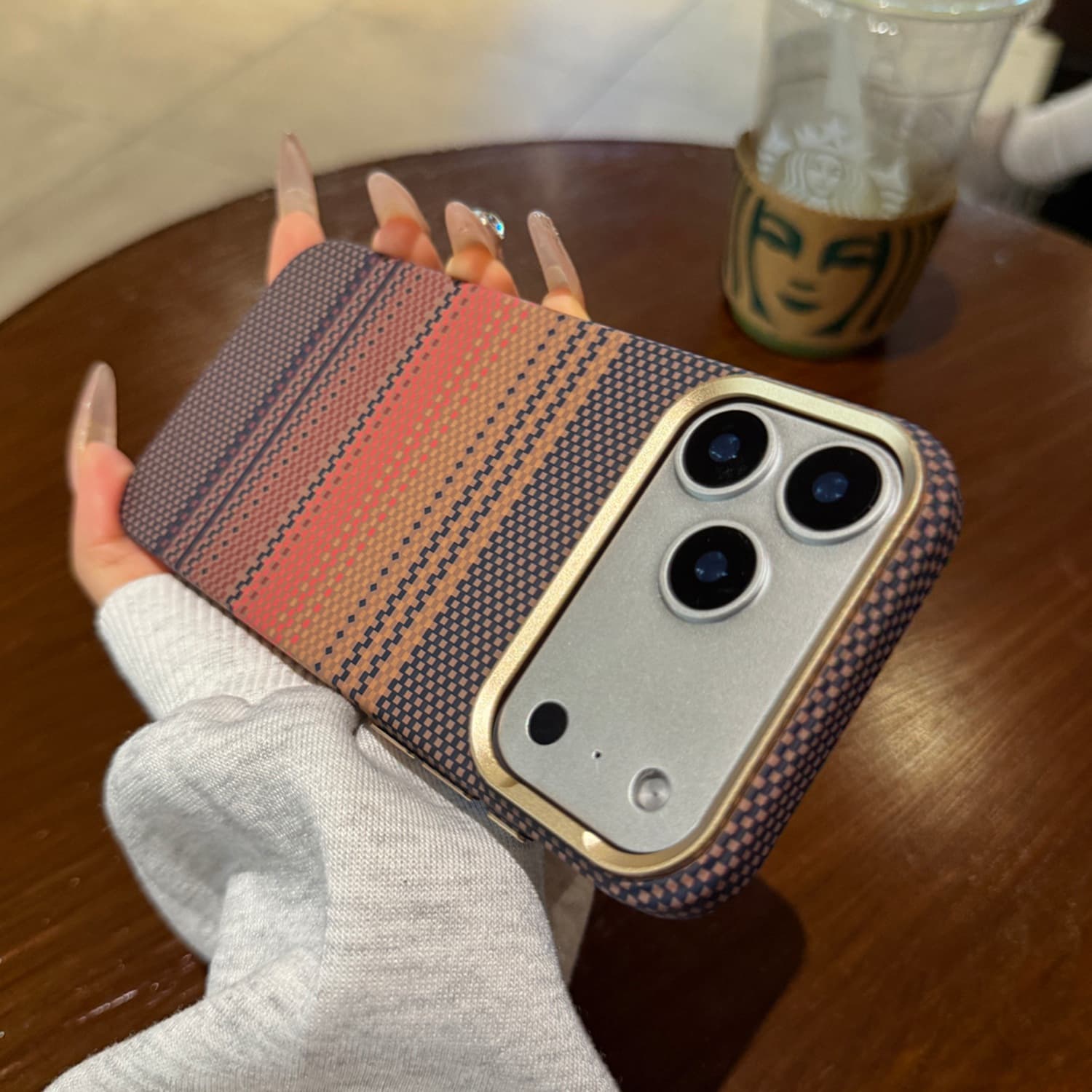 Skin-Feel Carbon Fiber Texture Case for iPhone 17 Pro Max, Magnetic MagSafe, Kevlar, Apple 16 Drop-Resistant Hard Case