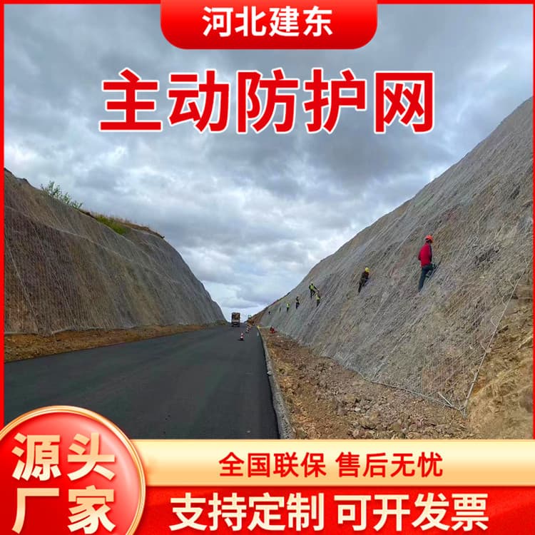 Active Protection Net for Soil Stabilization and Slope Protection, Steel Cable Net for Road and Mountain Rockfall Prevention, Diamond Grid Mesh