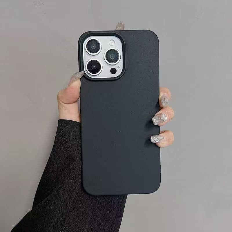 Suitable for Apple 16PRO frosted large hole candy color mobile phone case iphone13 anti-fall tpu all-inclusive 15 protective cover