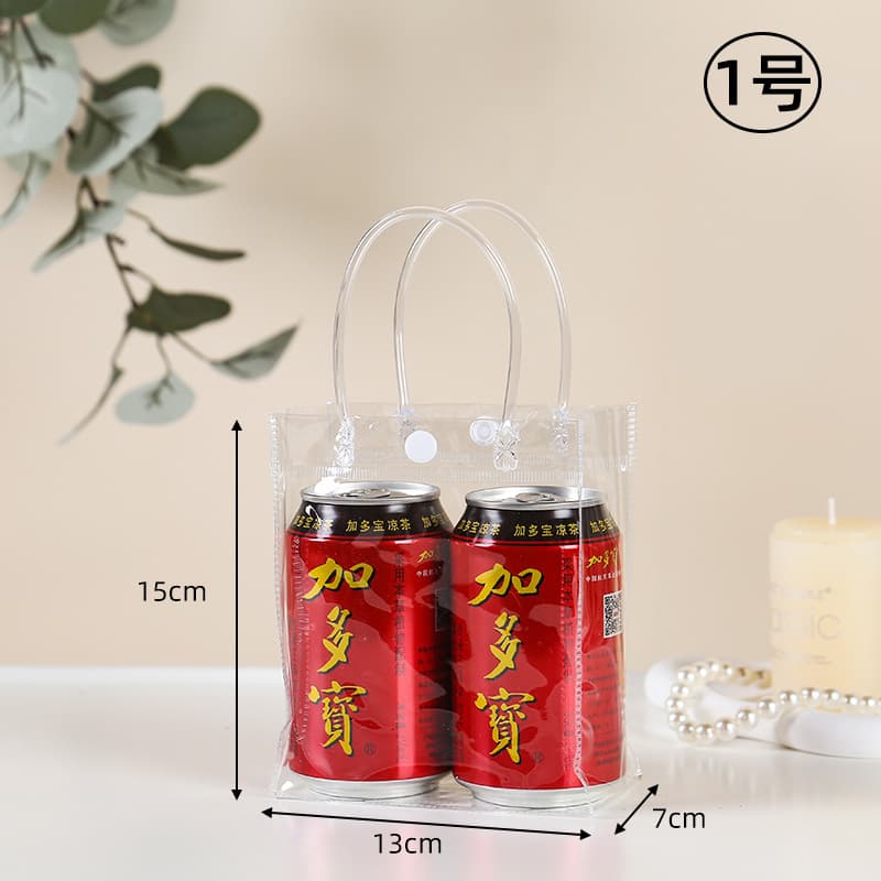 Mid-Autumn Festival Mooncake National Day Transparent Handbag PVC Plastic Gift Bag Small Gift Packaging Bag Handheld Bag Custom