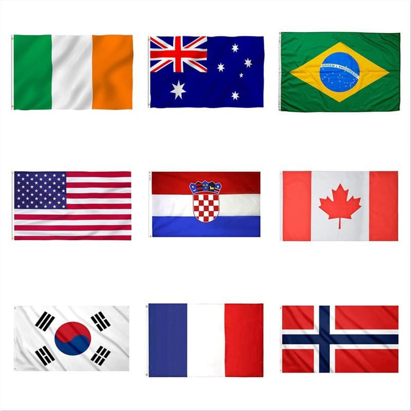Cross-border source: 3x5FT digital print flags of world countries for 2026 World Cup, factory wholesale