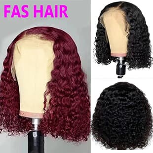 Human Hair Jerry Curly 13x4 BOB Wig for African Women Cross-Border