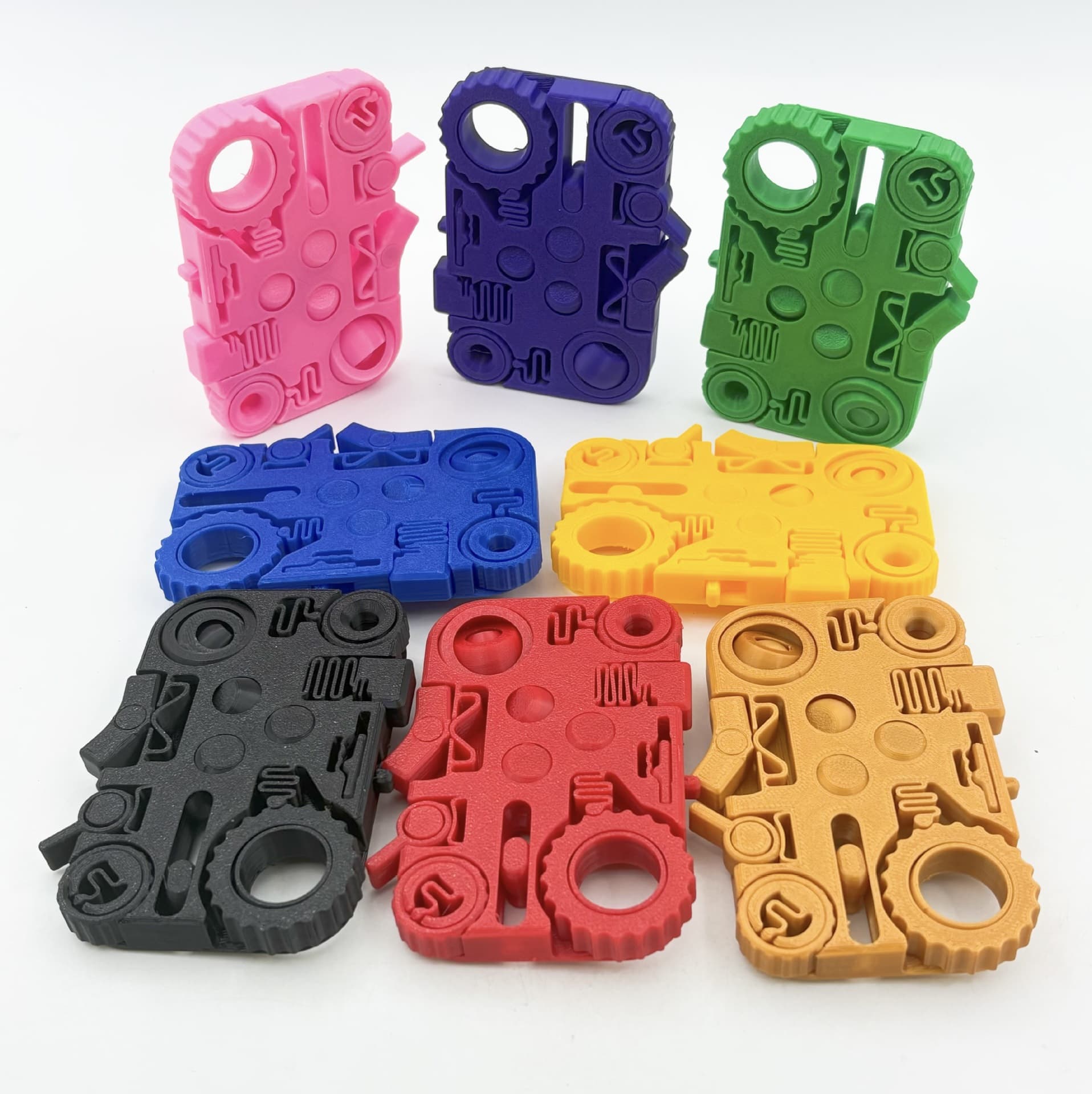 3D Printed Fidget Ring Toys 3D Printed 12-in-1 Stress Relief 5-in-1 Fidget Toy