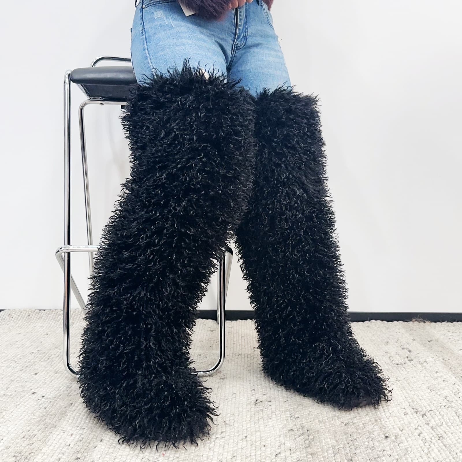 Women's Spicy Girl Style Faux Fur Lined Snow Boots Trendy Tassel Punk Y2k Cool Vibe Short Cylinder Boots Faux Leather Shoes
