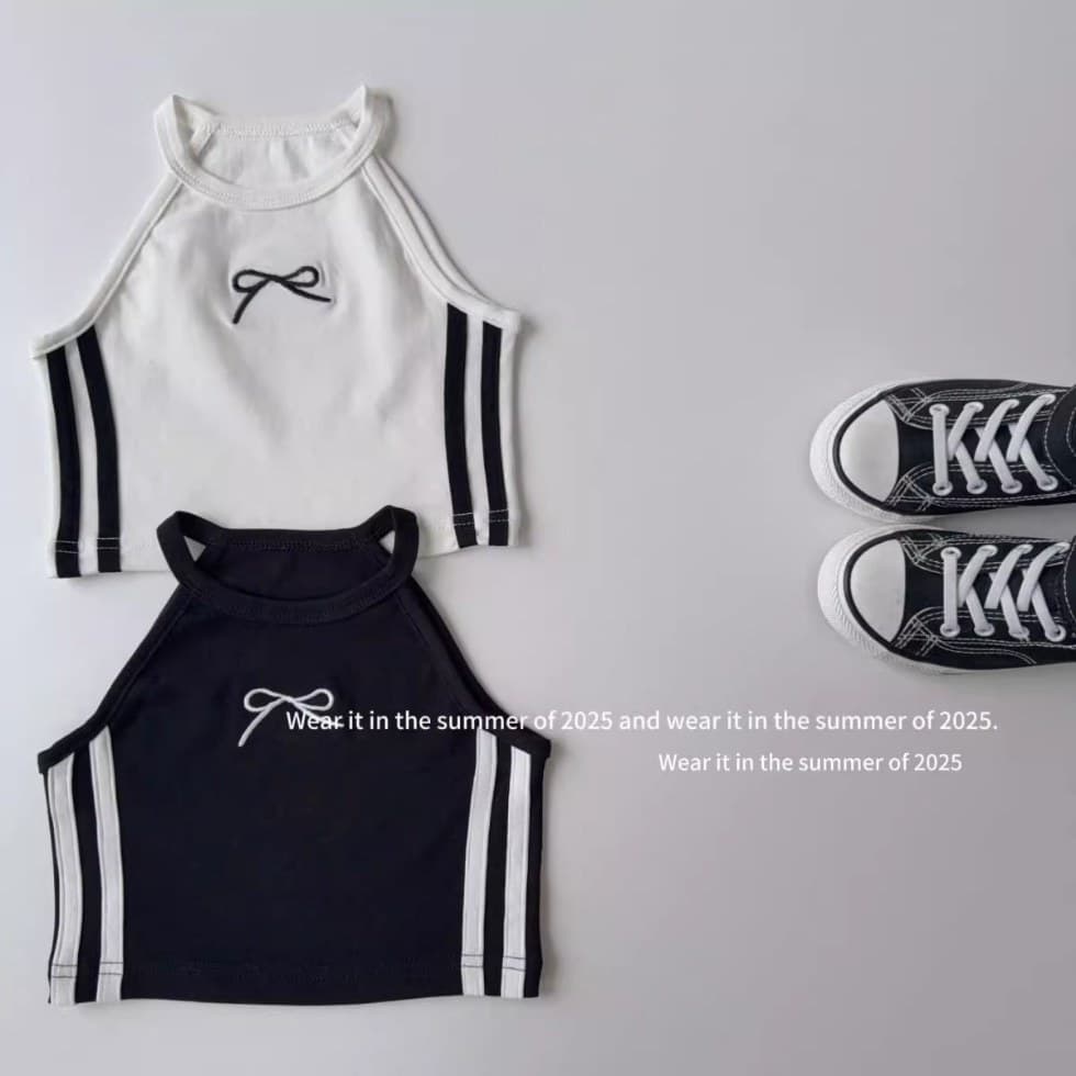 Girls Korean version of fashion trend halter neck straps sleeveless vest T-shirt children summer style baby girl short top