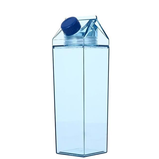 Manufacturer customized 1000ml Amazon best-selling plastic juice cup transparent PS square milk cup with customized logo