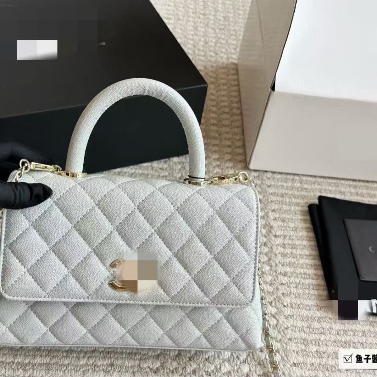 Hong Kong Genuine Leather Quilted Handbag for Women 2025 New Fashion High-End Texture Shoulder Crossbody Chain Small Square Bag