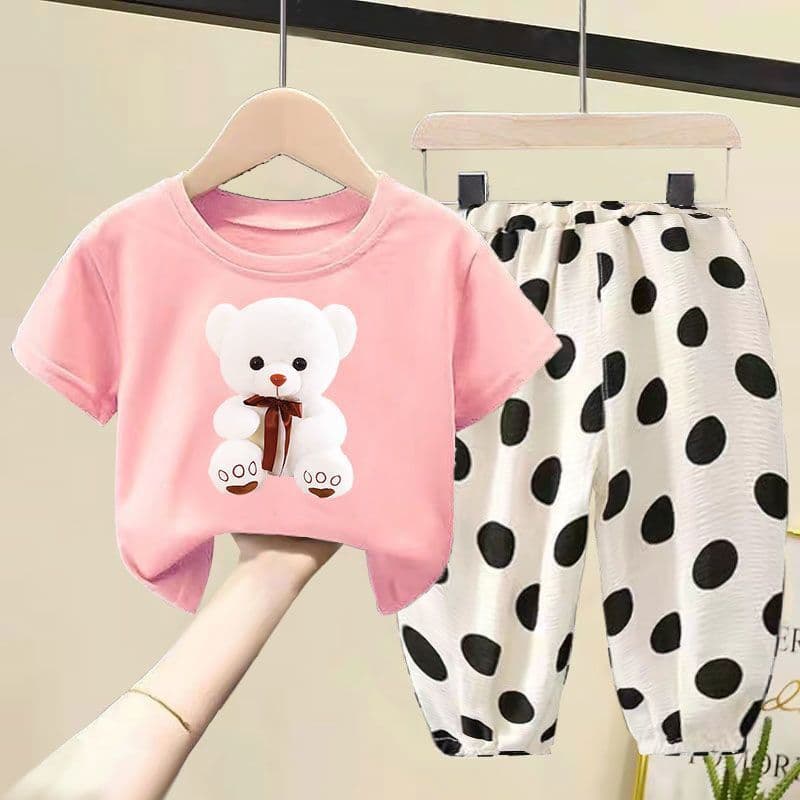 Children's summer clothing set pure cotton short-sleeved T-shirt anti-mosquito trousers baby summer clothes girls summer two-piece set