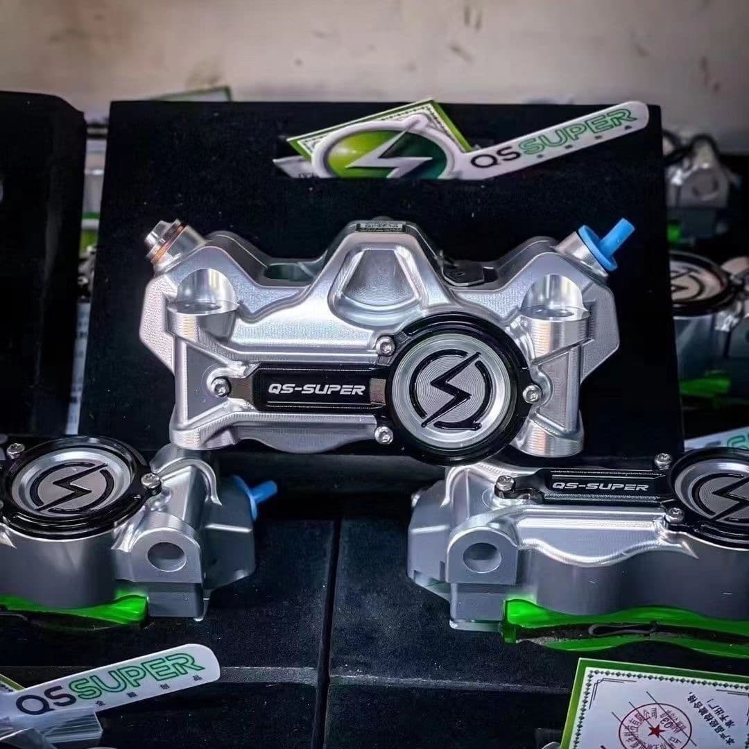 Genuine Transit caliper, crab, radial, Niu Ninebot electric motorcycle brake disc upgrade conversion.