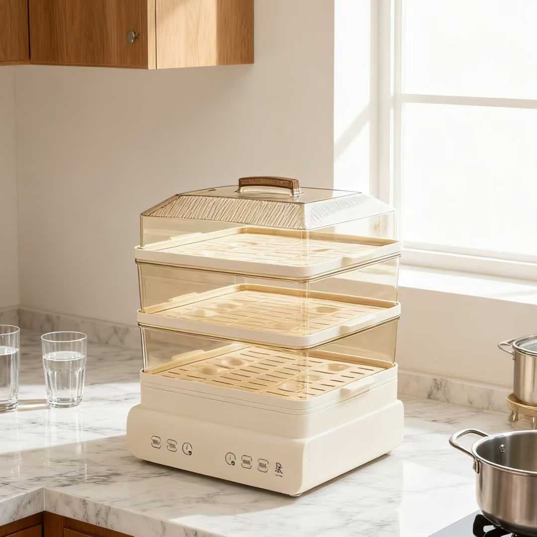 DK Electric Steamer LJY-08A, Household Three-layer Large Capacity, Multi-function Breakfast Maker, Business Member Gift
