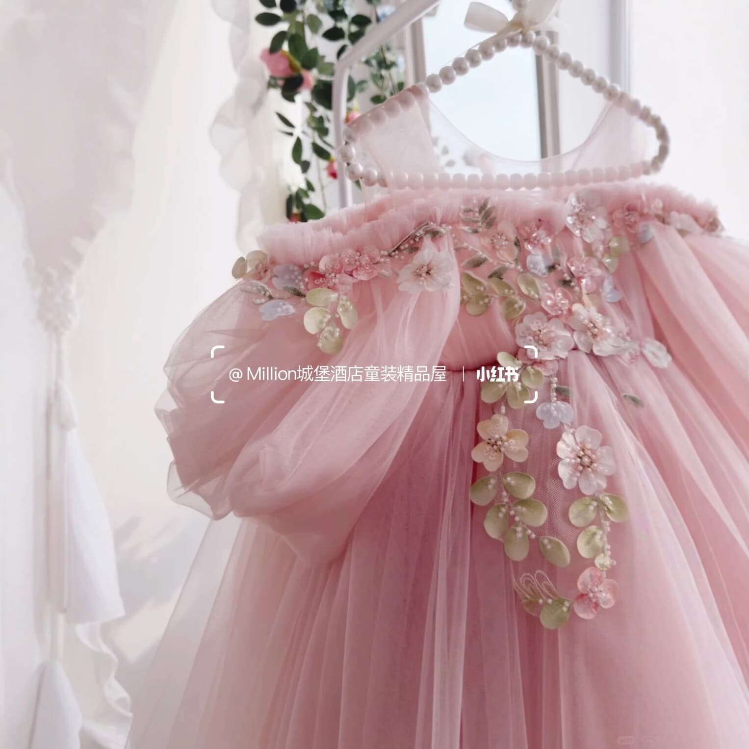 Girls dress pink tutu dress princess dress birthday flower girl performance costume cross-border foreign trade high-end temperament