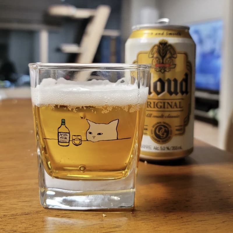 Korean-style Kitten Drinking Glass Cat Whiskey Wine Glass Heat-resistant Coffee Cup Household Transparent Cute Water Cup