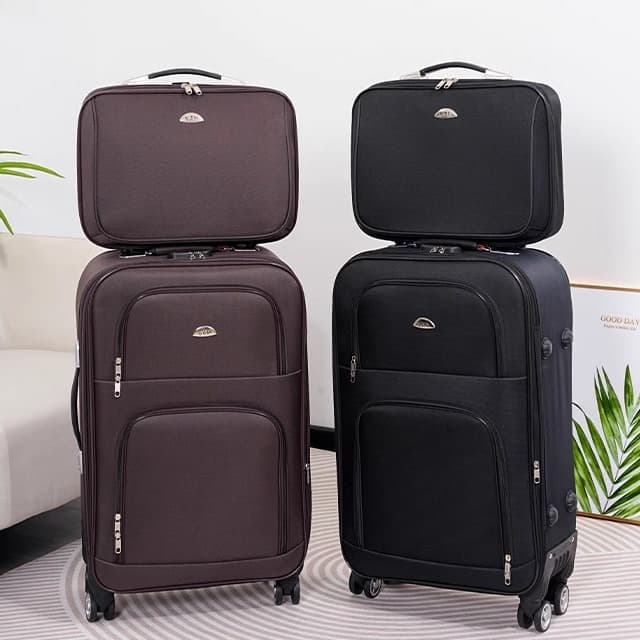 Canvas Suitcase Women's Boarding Case Ultra-Light Fabric Case 20inch Large Capacity Suitcase 24 Password Box Trolley Case