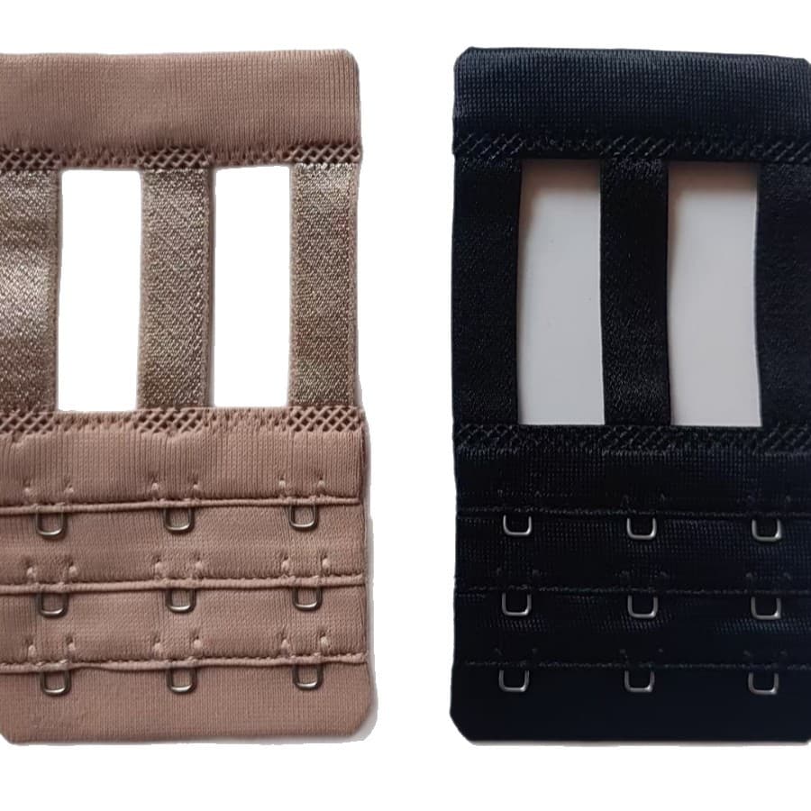 Elastic Extension Clasp Three Rows Three Hooks Microfiber Extension Clasp Back Extension Clasp Bra Extender Hook and Eye Accessories