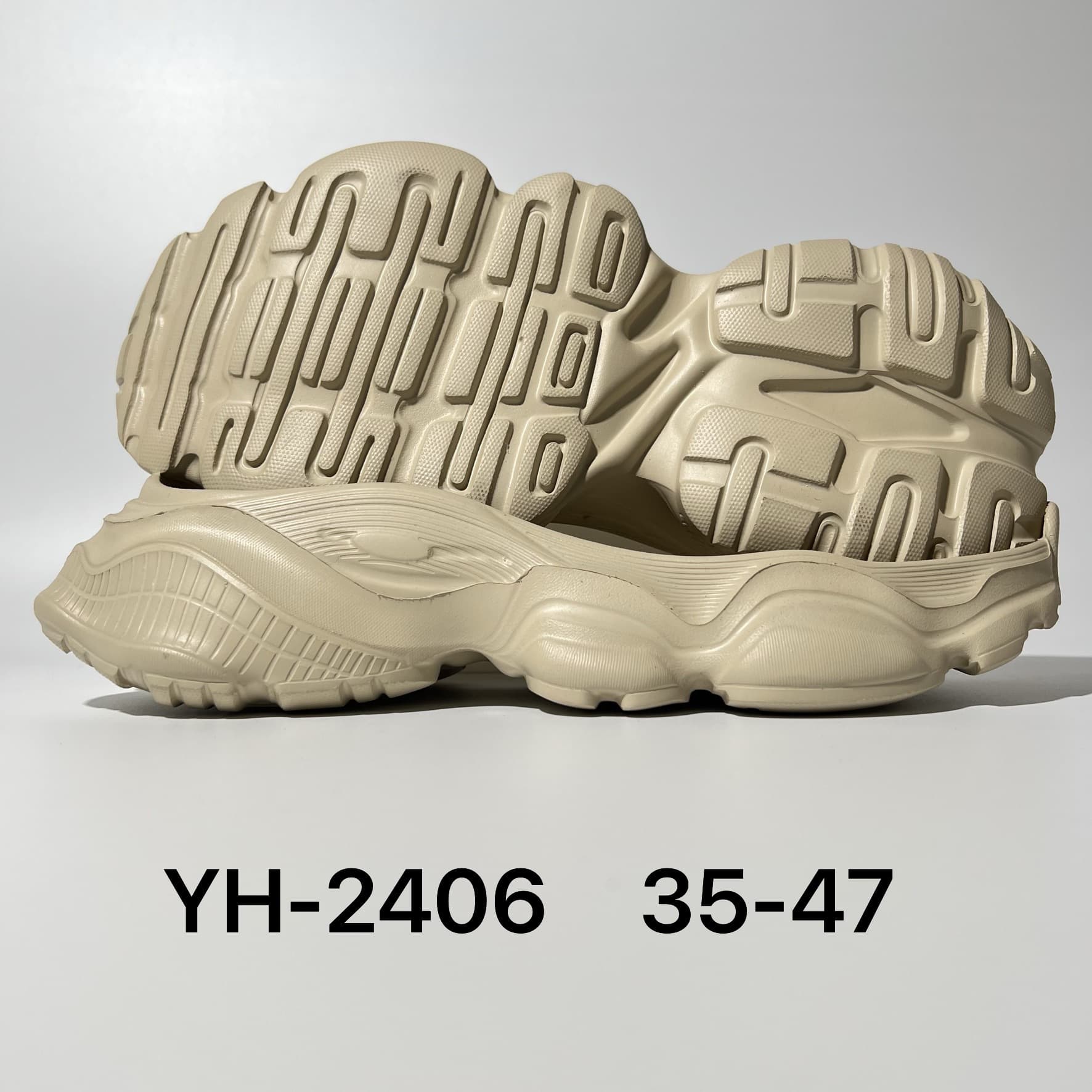 Chunky sneakers with a thick, non-slip, wear-resistant EVA sole, perfect for trendy sneakers. Custom sole design available. YH-2406