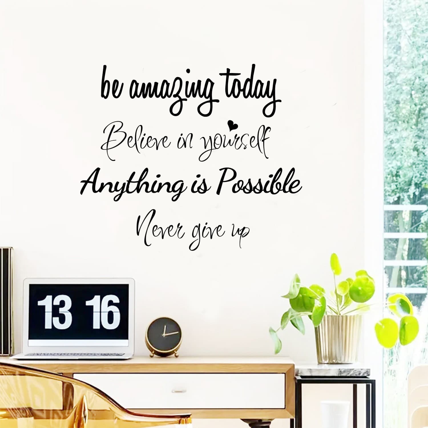 be awakening today love vinyl English inspirational carved wall decal Sticker cross-border SV391
