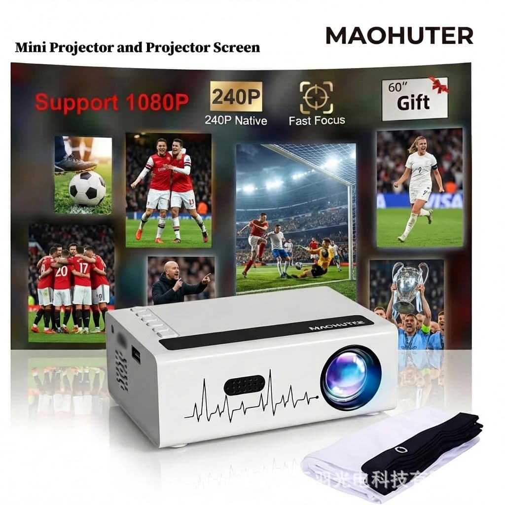 Cross-border New V600MAX Projector HD Mini Projector Micro Portable Projector Factory Source
