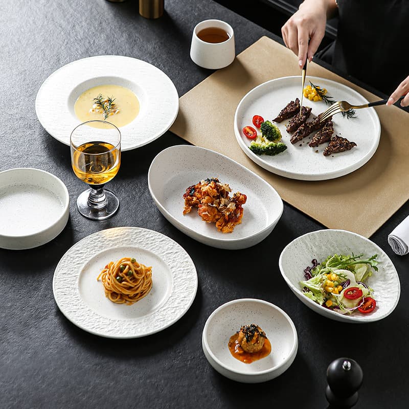 Simple and high-end household ceramics Western-style dishes, dishes, tableware, restaurants, hotels, business Western-style dishes, dessert plates