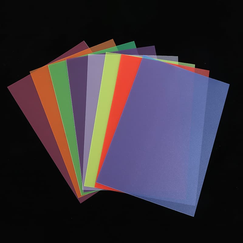 A4 transparent colored plastic sheets PP frosted semi-transparent roll material moisture-proof plastic sheeting for notebook covers and inner pages