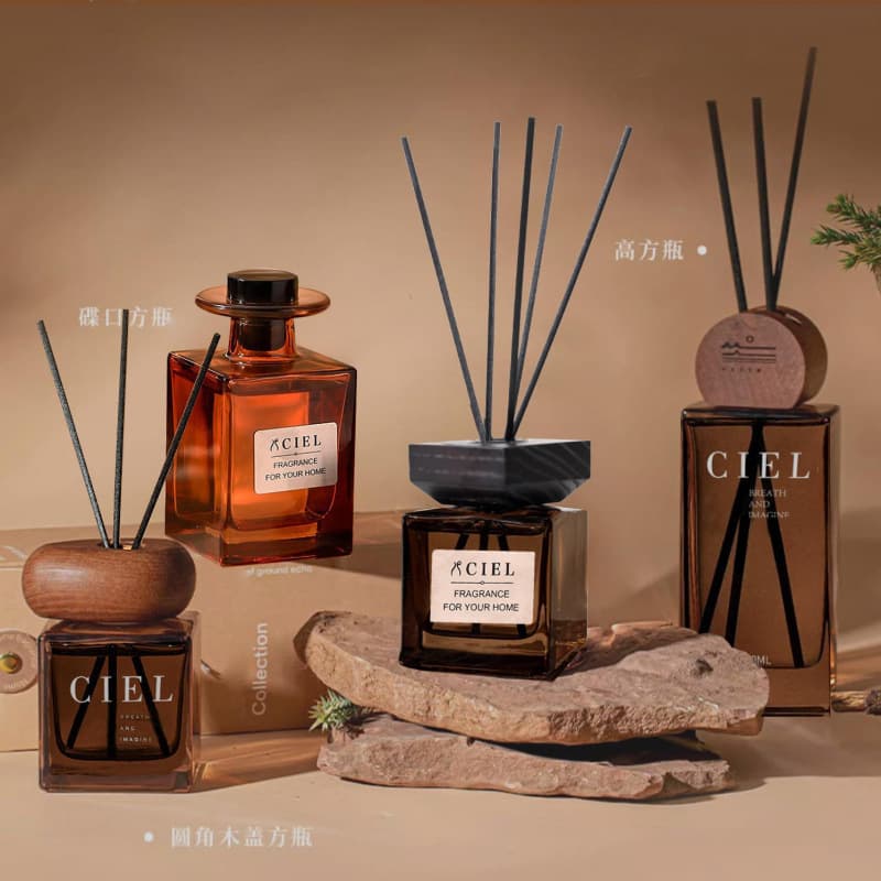 Hotel Rattan Reed Diffuser Empty Bottle, Flower Water Dispensing Bottle, Perfume Essential Oil Diffuser Bottle, Home Indoor Fragrance Bottle