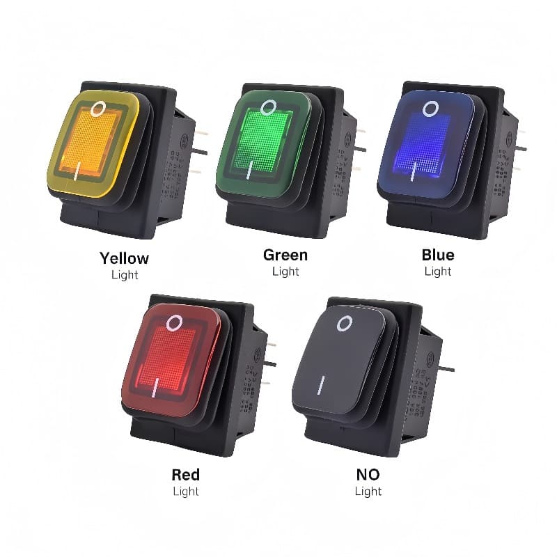 Waterproof KCD4 Boat Rocker Switch, 4-Pin 2-Position with Light, Dustproof and Waterproof Toggle Power Switch for Car Wash Machine