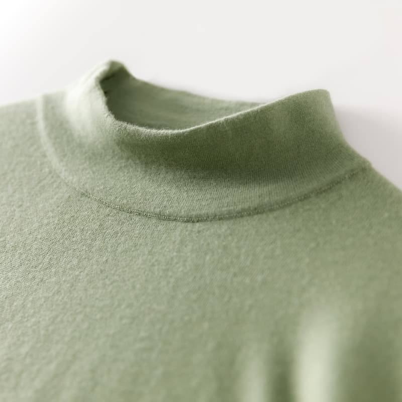 Men's high-neck sweater made of fine pure cashmere, versatile, high-end, fashionable, suitable for commuting, base layer. (9191)