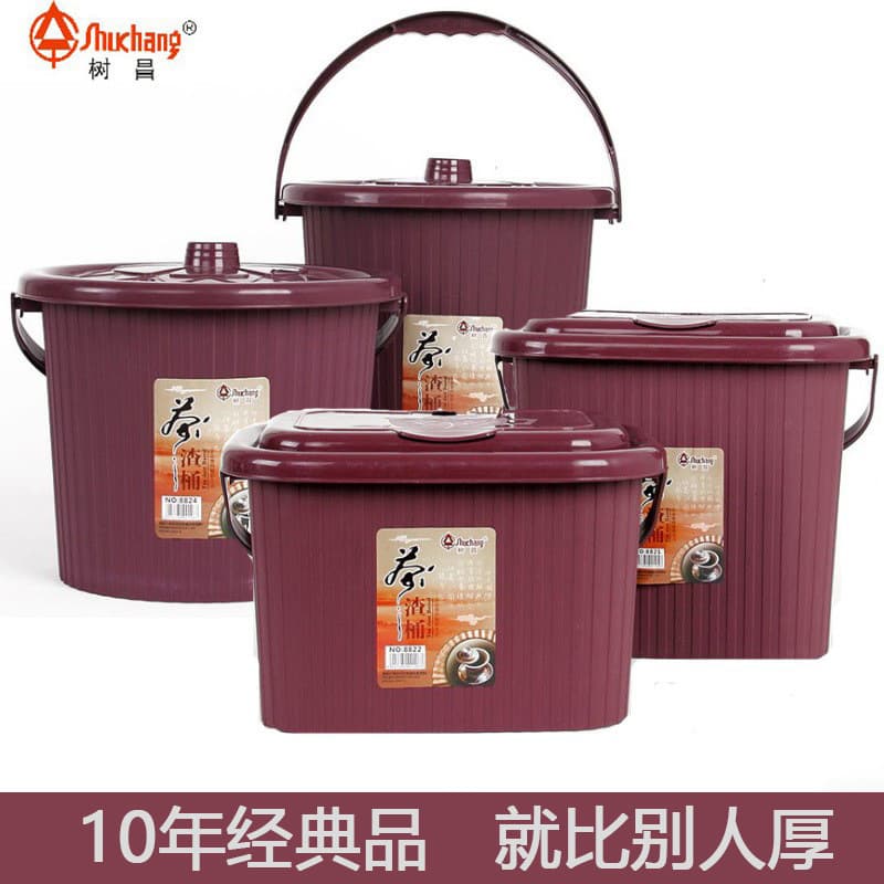 Tea bucket, wastewater bucket, Chinese-style tea brewing trash can, tea tray, free gift, large capacity drainage tea bucket, tea residue bucket, tea set