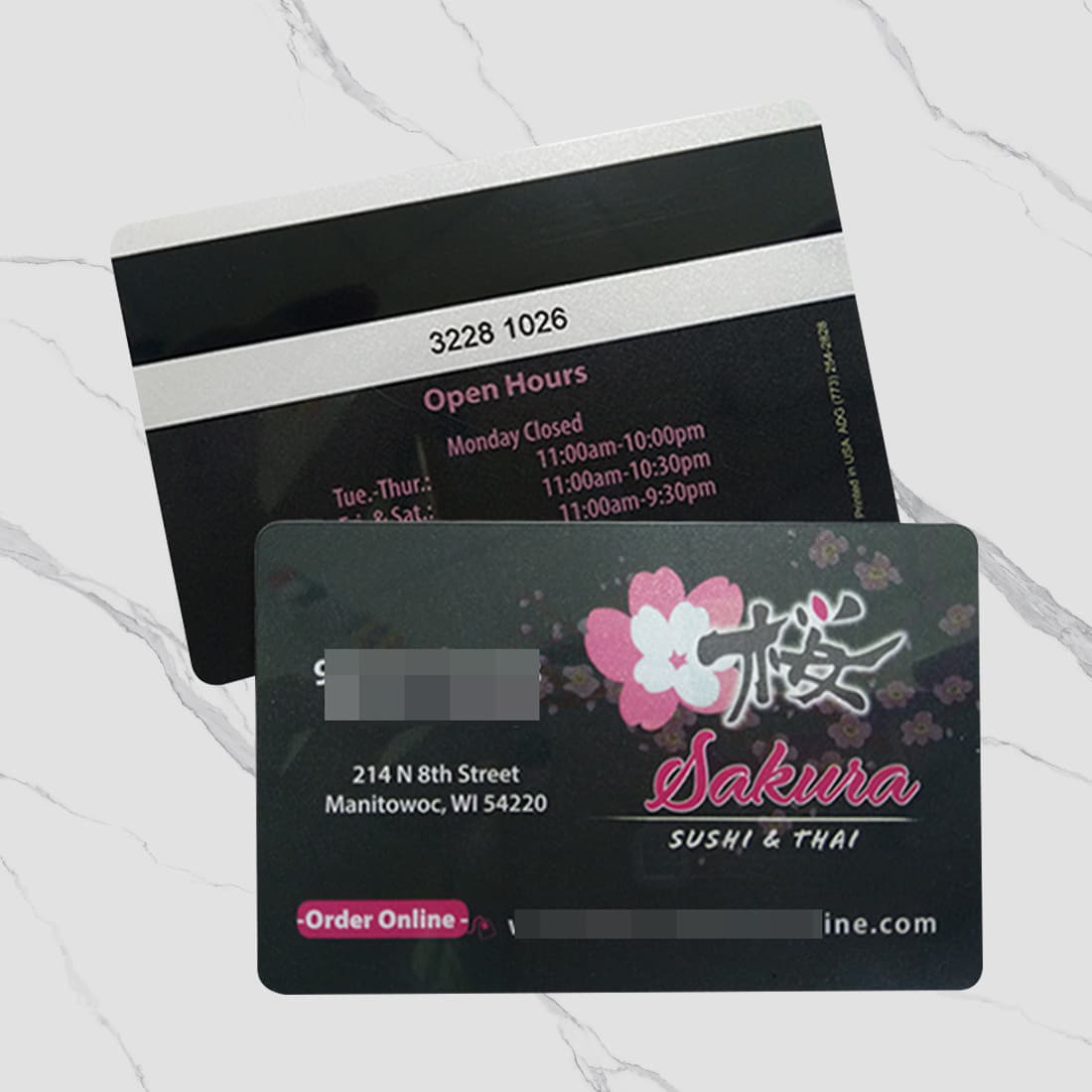 Plastic PVC Membership Card with Magnetic Stripe, Sequential Number VIP Card, Magnetic Strip Card