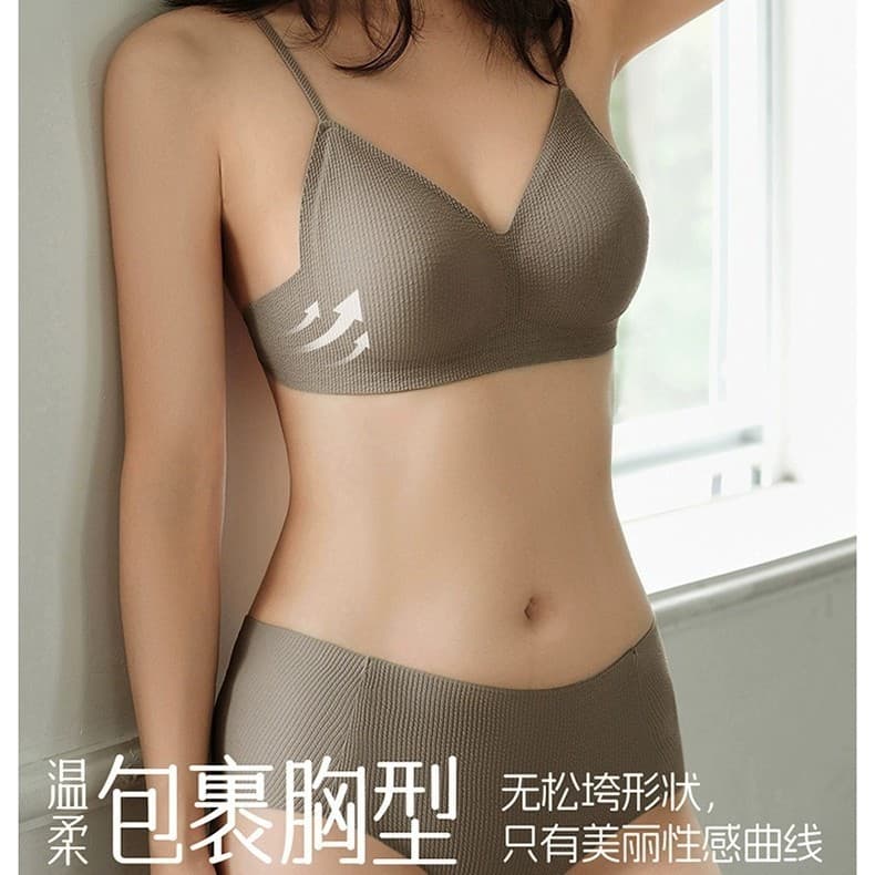Original French Triangle Bra for Women, Minimizer Push-up Bra with Thin Straps, Seamless, Wire-Free, Thin Cup, Backless Design
